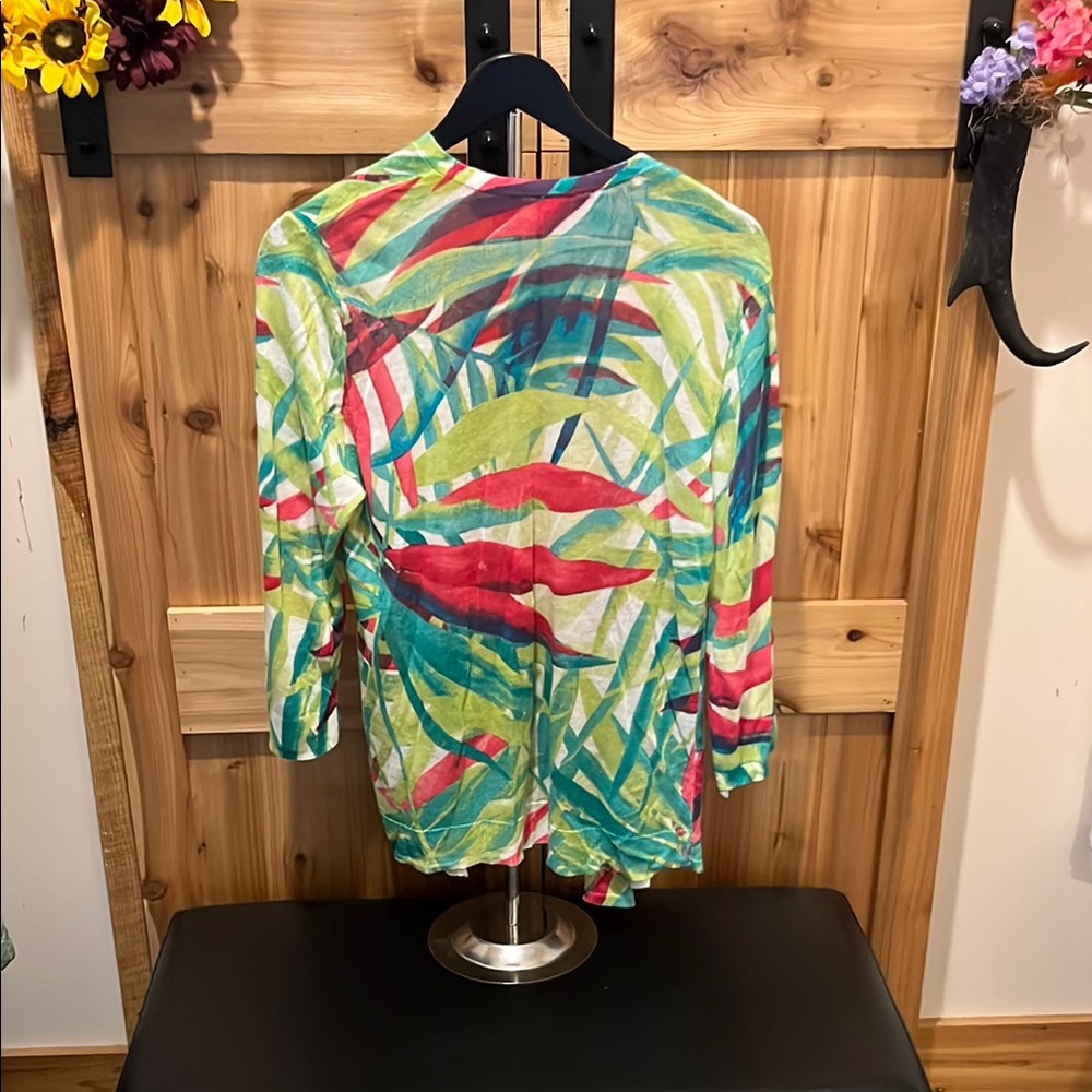 Chico's Multicolor Abstract Cardigan - Picture 8 of 10